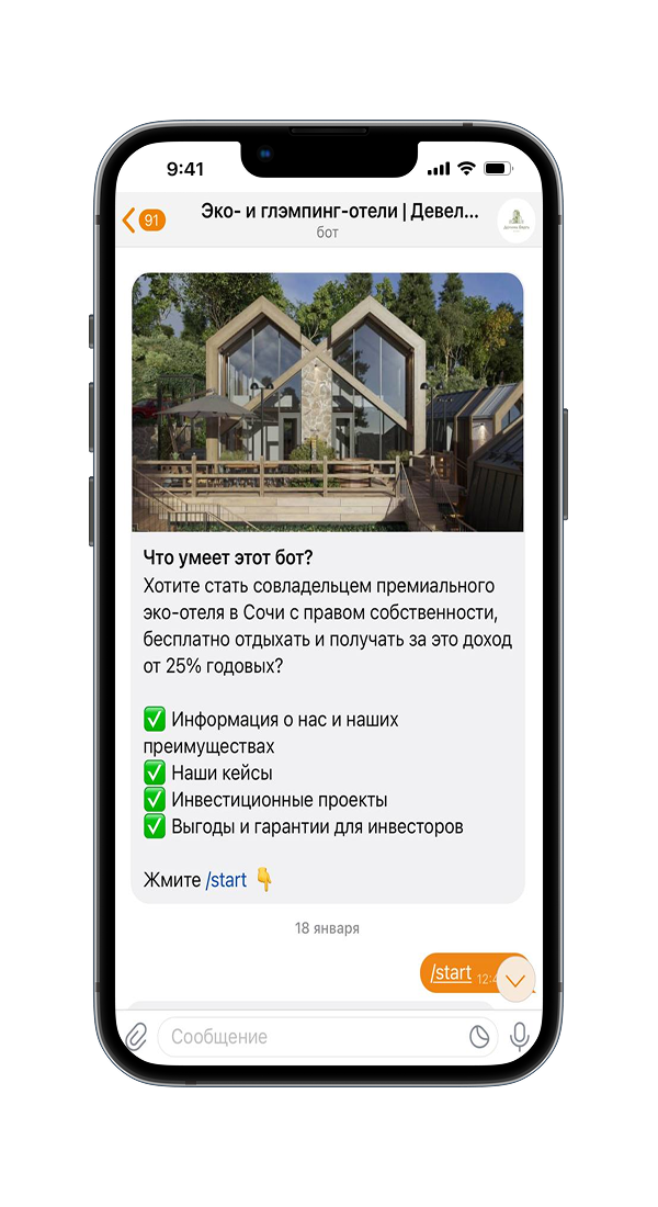 Чат-бот для привлечения инвестиций в проект