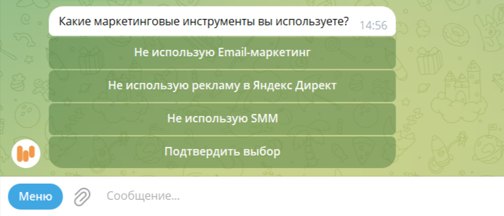 Инструкция по действию "Множественный выбор"
